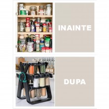Organizator Rotativ 360° EDAR Pentru Condimente Cu 18 Recipiente, Depozitare Condimente, 34x25 cm, Negru Organizator Rotativ 360° EDAR Pentru Condimente Cu 18 Recipiente, Depozitare Condimente, 34x25 cm, Negru