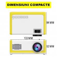 Mini Videoproiector EDAR, Portabil, Rezolutie 1080P, Distanta Maxima Focalizare 2 Metri, Compatibil Telefon, Consola Jocuri, ... Mini Videoproiector EDAR, Portabil, Rezolutie 1080P, Distanta Maxima Focalizare 2 Metri, Compatibil Telefon, Consola Jocuri, ...