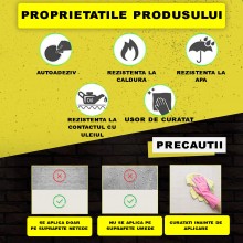 Tabla De Scris EDAR Tip Sticker Autoadeziv, Crete Incluse, Reutilizabila, Aplicare Pe Perete, Lemn, Metal, 45 x 100 cm, Neagra