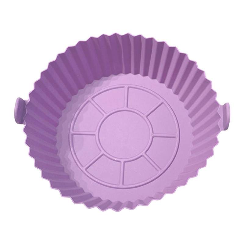 Tava Silicon EDAR, Pentru Friteuza, Prajit, Copt, Air Fryer, Rezistenta La Temperaturi Inalte, Reutilizabila, Rotunda, 16 x 1...
