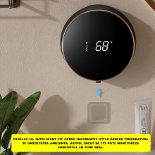 Dozator Electric Sapun EDAR Cu Senzor De Miscare, Automat, Dispenser Cu 3 Trepte Viteza, Display Temperatura Si Umiditate Amb...