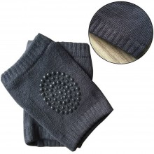 Genunchiere SIKS Din Bumbac Pentru Bebelusi, Pentru Protectie Zgarieturi, Cu Silicon, Antialunecare, Marime Unica 0-36 Luni, Gri