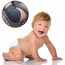 Set Protectie EDAR Pentru Copii Si Bebelusi, Bumbac, Silicon Antialunecare, Protejeaza Impotriva Zgarieturilor, 0-36 Luni, Gri
