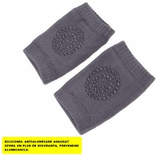 Set Protectie EDAR Pentru Copii Si Bebelusi, Bumbac, Silicon Antialunecare, Protejeaza Impotriva Zgarieturilor, 0-36 Luni, Gri