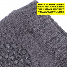 Set Protectie EDAR Pentru Copii Si Bebelusi, Bumbac, Silicon Antialunecare, Protejeaza Impotriva Zgarieturilor, 0-36 Luni, Gri