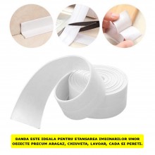 Set 2 x Banda Adeziva Izolanta EDAR, Antistropi, Mascare/Decorativa, Rezistenta La Umezeala, Pentru Baie si Bucatarie, Rezist...