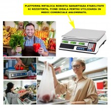 Cantar Electronic Precizie EDAR Pentru Magazine, Piata, Comercial, 40 Kg, Digital, Functie TARE, Display Luminat, Platforma M... Cantar Electronic Precizie EDAR Pentru Magazine, Piata, Comercial, 40 Kg, Digital, Functie TARE, Display Luminat, Platforma M...