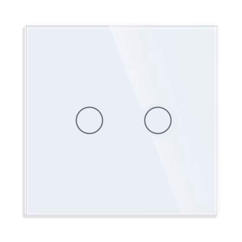 Intrerupator Lumina Cu Touch EDAR Din Sticla Securizata, De Perete, Iluminare LED, Ecran Tactil, Elegant, 2 Faze, Alb Intrerupator Lumina Cu Touch EDAR Din Sticla Securizata, De Perete, Iluminare LED, Ecran Tactil, Elegant, 2 Faze, Alb