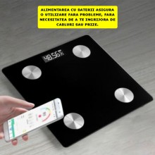 Cantar Electronic Inteligent De Baie SIKS, Din Sticla Securizata, Maxim 180 Kg, Electronic Cu Aplicatie Smart, Corporal, Digi... Cantar Electronic Inteligent De Baie SIKS, Din Sticla Securizata, Maxim 180 Kg, Electronic Cu Aplicatie Smart, Corporal, Digi...
