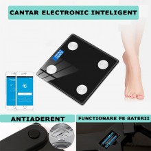 Cantar Smart Corporal EDAR, Electronic, Cu Afisaj Digital, Din Sticla Securizata, Antiderapant, Aplicatie Telefon, Kg/Lb/St, ... Cantar Smart Corporal EDAR, Electronic, Cu Afisaj Digital, Din Sticla Securizata, Antiderapant, Aplicatie Telefon, Kg/Lb/St, ...