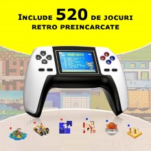 Consola Retro Jocuri Video Portabila EDAR, 520 Jocuri Incorporate, Display Rezolutie 320x240, Iesire AV, Conectare Televizor,... Consola Retro Jocuri Video Portabila EDAR, 520 Jocuri Incorporate, Display Rezolutie 320x240, Iesire AV, Conectare Televizor,...