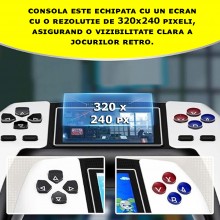 Consola Retro Jocuri Video Portabila EDAR, 520 Jocuri Incorporate, Display Rezolutie 320x240, Iesire AV, Conectare Televizor,... Consola Retro Jocuri Video Portabila EDAR, 520 Jocuri Incorporate, Display Rezolutie 320x240, Iesire AV, Conectare Televizor,...