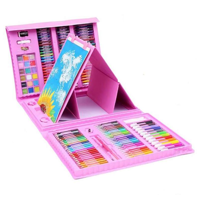 Set Pictura, Desen, Arte Plastice SIKS Pentru Copii, 208 Piese, Creioane, Carioci, Acuarele, Trusa Compartimentata, Prindere ... Set Pictura, Desen, Arte Plastice SIKS Pentru Copii, 208 Piese, Creioane, Carioci, Acuarele, Trusa Compartimentata, Prindere ...
