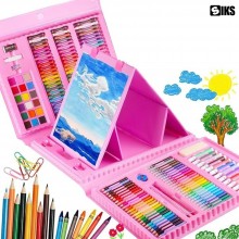 Set Pictura, Desen, Arte Plastice SIKS Pentru Copii, 208 Piese, Creioane, Carioci, Acuarele, Trusa Compartimentata, Prindere ...