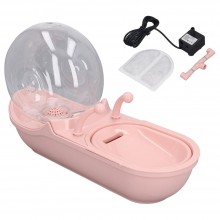 Fantana Automata EDAR pentru Pisici, Ultra-Silentioasa, Forma de Melc, 4L, Alimentare USB, Roz