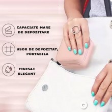 Cutie De Organizare Portabila EDAR Pentru Bijuterii Din Piele Ecologica, Compartimentata Pentru Inele, Cercei, Bratari, Colie... Cutie De Organizare Portabila EDAR Pentru Bijuterii Din Piele Ecologica, Compartimentata Pentru Inele, Cercei, Bratari, Colie...