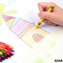 Set EDAR de Pictura si Desen Cu 208 Piese Pentru Copii, Carioci, Creioane Colorate Si Cerate, Creioane Pastel, Acuarele Si Al...