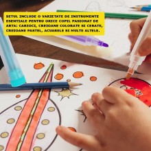 Set EDAR de Pictura si Desen Cu 208 Piese Pentru Copii, Carioci, Creioane Colorate Si Cerate, Creioane Pastel, Acuarele Si Al... Set EDAR de Pictura si Desen Cu 208 Piese Pentru Copii, Carioci, Creioane Colorate Si Cerate, Creioane Pastel, Acuarele Si Al...
