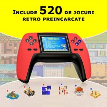 Consola Retro Jocuri Video Portabila EDAR, 520 Jocuri Incorporate, Display Rezolutie 320x240, Iesire AV, Conectare Televizor,... Consola Retro Jocuri Video Portabila EDAR, 520 Jocuri Incorporate, Display Rezolutie 320x240, Iesire AV, Conectare Televizor,...