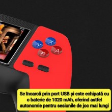 Consola De Jocuri Video P5 SIKS, Portabila, 520 Jocuri Retro, Display Rezolutie 320x240, Iesire AV, Incarcare USB, 1020mAh, Rosu Consola De Jocuri Video P5 SIKS, Portabila, 520 Jocuri Retro, Display Rezolutie 320x240, Iesire AV, Incarcare USB, 1020mAh, Rosu