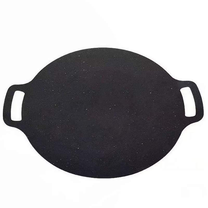 Plita Japoneza Rotunda SIKS Cu Manere, Placa Grill, Antiaderenta, Pluristratificata, Diametrul 30 cm , Negru Plita Japoneza Rotunda SIKS Cu Manere, Placa Grill, Antiaderenta, Pluristratificata, Diametrul 30 cm , Negru