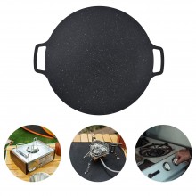 Plita Japoneza Rotunda SIKS Cu Manere, Placa Grill, Antiaderenta, Pluristratificata, Diametrul 30 cm , Negru Plita Japoneza Rotunda SIKS Cu Manere, Placa Grill, Antiaderenta, Pluristratificata, Diametrul 30 cm , Negru