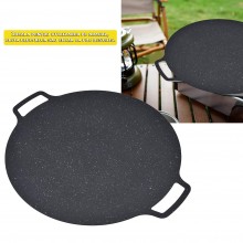 Plita Japoneza Rotunda SIKS Cu Manere, Placa Grill, Antiaderenta, Pluristratificata, Diametrul 30 cm , Negru Plita Japoneza Rotunda SIKS Cu Manere, Placa Grill, Antiaderenta, Pluristratificata, Diametrul 30 cm , Negru