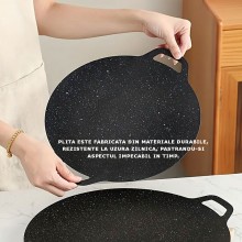 Plita Pluristratificata Japoneza EDAR, Non-Lipicioasa, Manere Sustinere, Rezistenta La Zgarieturi, Forma Rotunda, 30 cm, Negru Plita Pluristratificata Japoneza EDAR, Non-Lipicioasa, Manere Sustinere, Rezistenta La Zgarieturi, Forma Rotunda, 30 cm, Negru