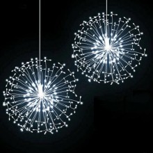 Instalatie De Craciun SIKS 5 Tip Focuri De Artificii Decorative, Interconectabila,500 LED, 8 Moduri De Iluminare, Lungime 5m,...