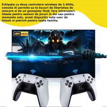 Consola EDAR Tip Stick Cu 20.000 De Jocuri Retro, Compatibila Cu 9 Emulatoare, 2 Controlere Wireless, Conexiune Hdmi, 2.4ghz,...