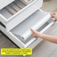 Folie SIKS Pentru Protectie Sertare, Rafturi, Etajere, Material Impermeabil, 45 x 150 cm, Alb Folie SIKS Pentru Protectie Sertare, Rafturi, Etajere, Material Impermeabil, 45 x 150 cm, Alb
