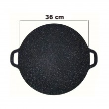Plita Pluristratificata, EDAR, Forma Rotundă, Antiaderentă, 36 cm, Negru Plita Pluristratificata, EDAR, Forma Rotundă, Antiaderentă, 36 cm, Negru