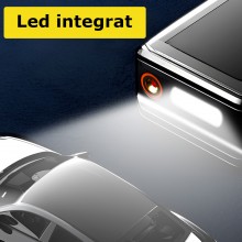 Pompa EDAR De Aer Auto Portabilă Electrică, Multifuncțională, Cu Baterie De 4000 mAh, Putere De 120W, Afișaj Digital LCD Mano...