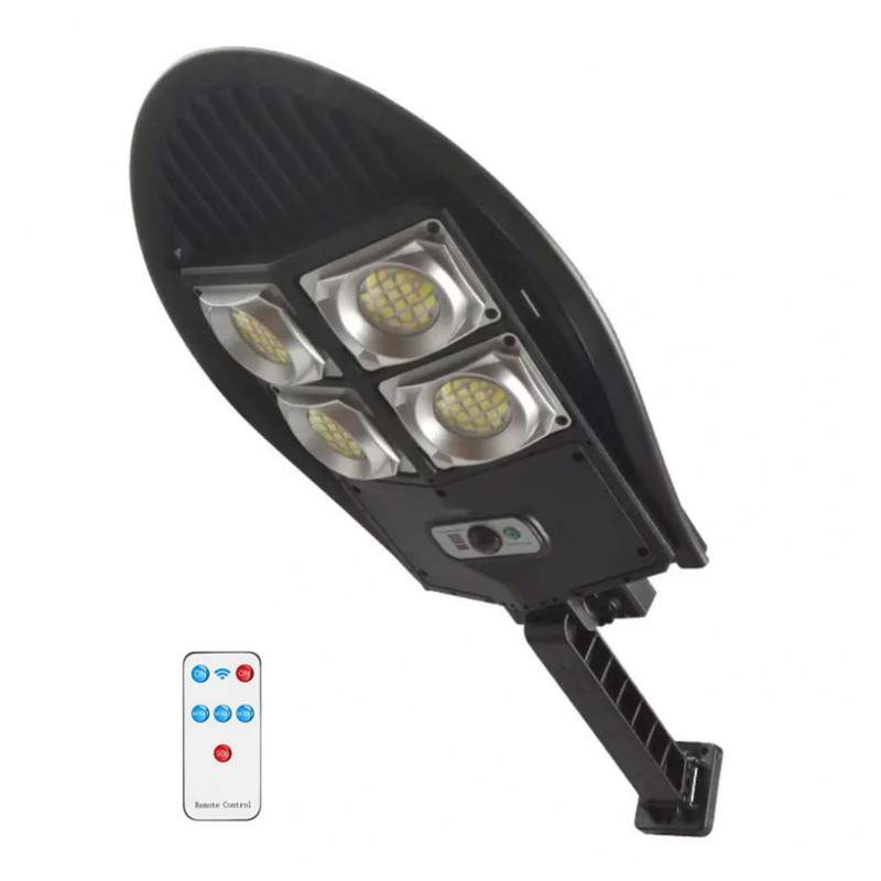 Lampa Solara Stradala Sau Gradina SIKS Cu Panou Solar, De Exterior, 120 LED SMD, Lumina Neutra, Control Din Telecomanda, cu S...