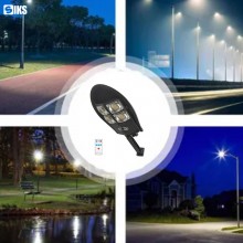 Lampa Solara Stradala Sau Gradina SIKS Cu Panou Solar, De Exterior, 120 LED SMD, Lumina Neutra, Control Din Telecomanda, cu S...
