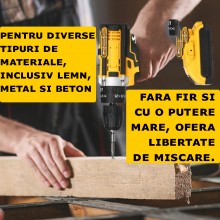 Trusa Profesionala Multifunctionala EDAR Cu Bormasina Fara Fir, 119 Piese, Pentru Reparatii, Constructii, Bricolaj, Gaurit, I... Trusa Profesionala Multifunctionala EDAR Cu Bormasina Fara Fir, 119 Piese, Pentru Reparatii, Constructii, Bricolaj, Gaurit, I...