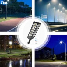 Lampa Solara Stradala Sau Gradina SIKS Cu Panou Solar Incorporat, De Exterior, 360 LED SMD, Lumina Neutra, Control Telecomand...