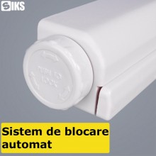 Uscator SIKS De Rufe Retractabil, Extensibil,4 Sfori De 3,2 Metri Lungime, Cu Montare Pe Perete, Alb
