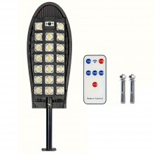 Lampa Solara Stradala Sau Gradina SIKS Cu Panou Solar Incorporat, De Exterior, 520 LED SMD, Lumina Neutra, Control Telecomand...