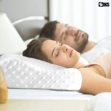 Perna Ortopedica Cervicala SIKS, Ergonomica si Confortabila, Spuma Cu Memorie, Husa Detasabila, Lavabila, 48cm x 28cm x 5cm p...