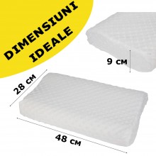 Perna Ortopedica Cervicala SIKS, Ergonomica si Confortabila, Spuma Cu Memorie, Husa Detasabila, Lavabila, 48cm x 28cm x 5cm p... Perna Ortopedica Cervicala SIKS, Ergonomica si Confortabila, Spuma Cu Memorie, Husa Detasabila, Lavabila, 48cm x 28cm x 5cm p...