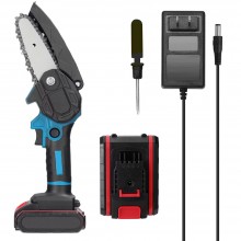 Mini Fierastrau Electric Profesional Portabil SIKS / Mini Drujba Cu Lant Pe Acumulator SIKS SDK6, Lama Si Lant De 6 Inch, Pas...