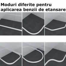 Bandă Autoadezivă EDAR De Etanșare Groasă Pentru Blaturi De Bucătărie, Praguri De Cabină De Duș Și Cadă, Realizată Din Silico...