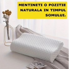 Perna Ortopedica Pentru Dormit EDAR Din Spuma Memorie, Ergonomica, Cervicala, Husa Detasabila Si Lavabila 48cm x 28cm x 5cm P... Perna Ortopedica Pentru Dormit EDAR Din Spuma Memorie, Ergonomica, Cervicala, Husa Detasabila Si Lavabila 48cm x 28cm x 5cm P...