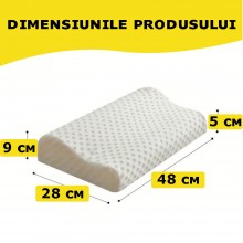 Perna Ortopedica Pentru Dormit EDAR Din Spuma Memorie, Ergonomica, Cervicala, Husa Detasabila Si Lavabila 48cm x 28cm x 5cm P... Perna Ortopedica Pentru Dormit EDAR Din Spuma Memorie, Ergonomica, Cervicala, Husa Detasabila Si Lavabila 48cm x 28cm x 5cm P...