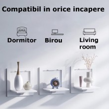 Etajera Pentru Perete SIKS, Patrata, Cu Suport Depozitare, Ideala Pentru Suport Flori, Rame foto, 29 cm x 29 cm, Alb Etajera Pentru Perete SIKS, Patrata, Cu Suport Depozitare, Ideala Pentru Suport Flori, Rame foto, 29 cm x 29 cm, Alb