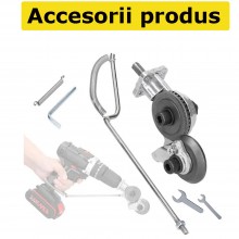 Adaptor EDAR Cu Role Pentru Tăiat Tablă, Aluminiu, Oțel, Cupru Și Fier, Compatibil Cu Bormașină, 1/4", Argintiu