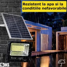 Lampa Solara SIKS De Exterior, Cu Telecomanda, Senzor Lumina Si Panou Solar, Rezistent La Apa IP67, 54 LED SMD, 200W, Usor De...