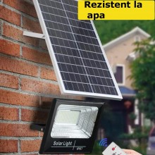 Lampa EDAR Solară Pentru Exterior, Cu Telecomandă, Senzor De Lumină Și Panou Solar, Rezistentă La Apă IP67, 54 Led-uri SMD, 2...