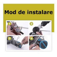 Adaptor Cu Role EDAR Pentru Tăiat Tablă, Aluminiu, Oțel, Cupru Și Fier, Compatibil Cu Bormașini, Suport De Atașare Inclus, Ar...